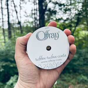 Offray Black White Checkered Craft Ribbon